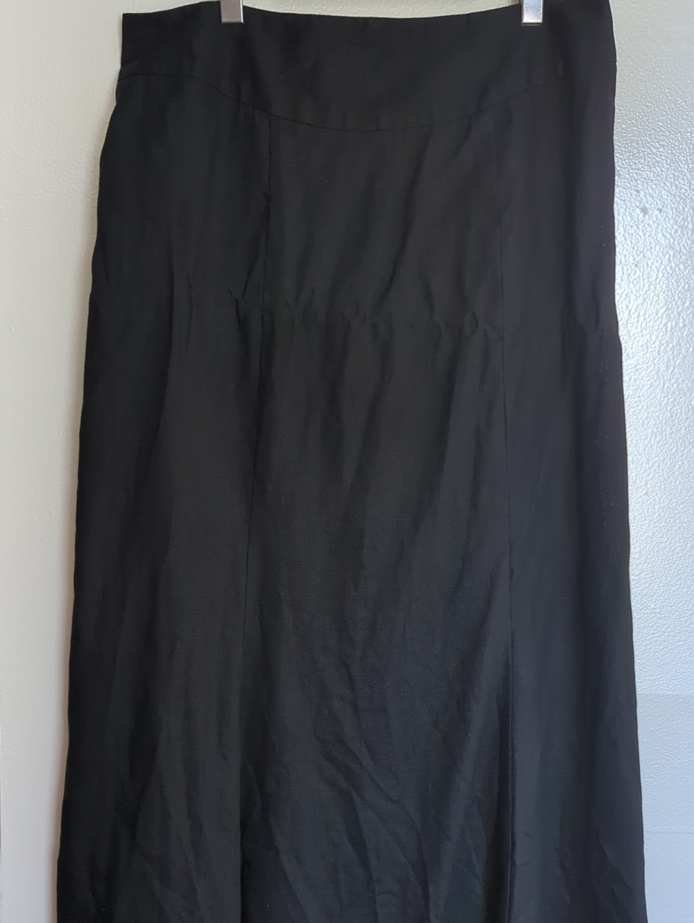 💯 linen Maxi Black Skirt A Line